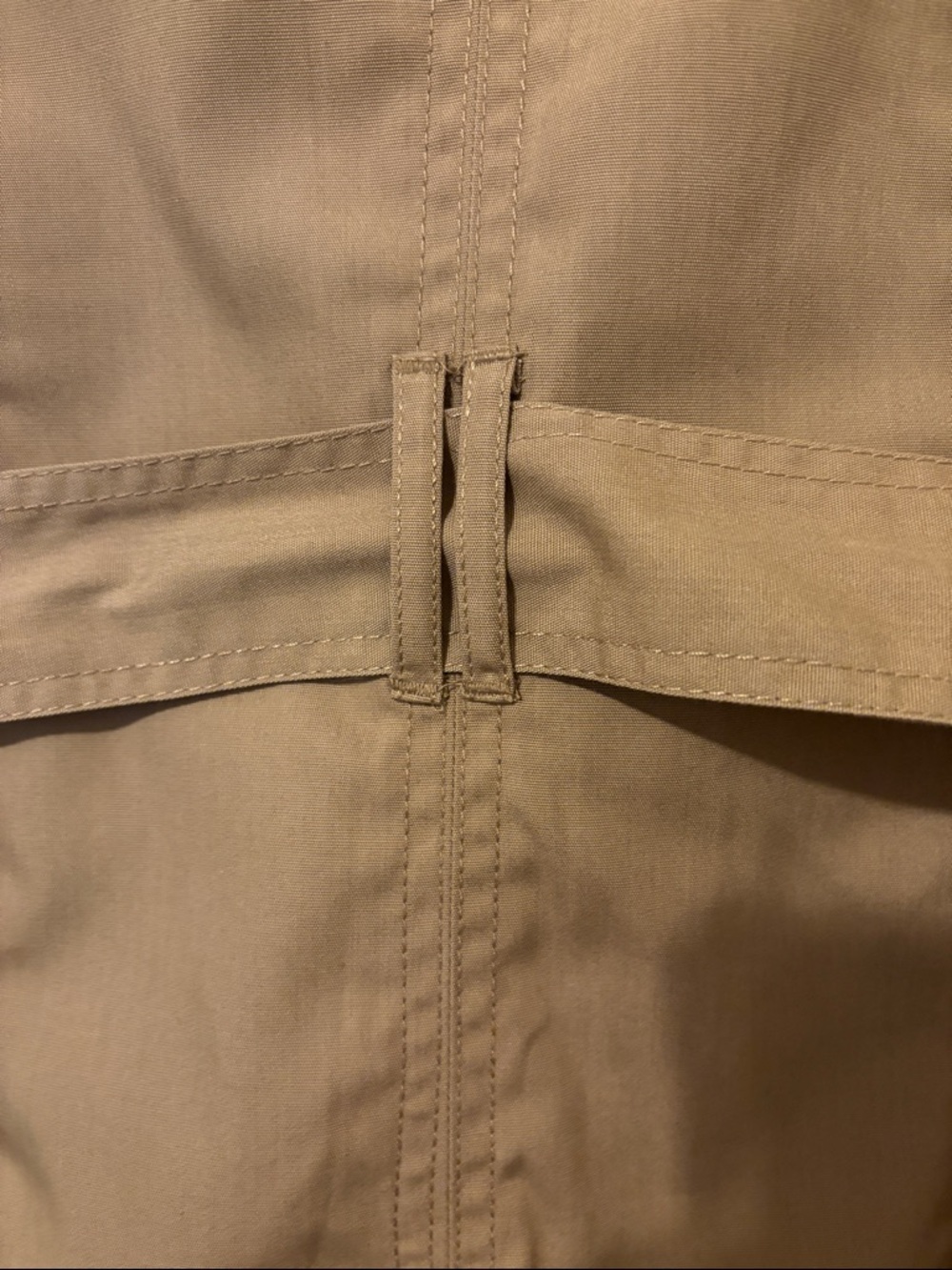 Merona Women's Khaki Double-Breasted Trench Coat with Waist Tie - Picture 7 of 10